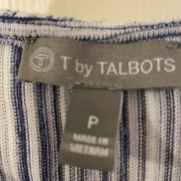 Talbots navy striped top - Picture 3 of 5